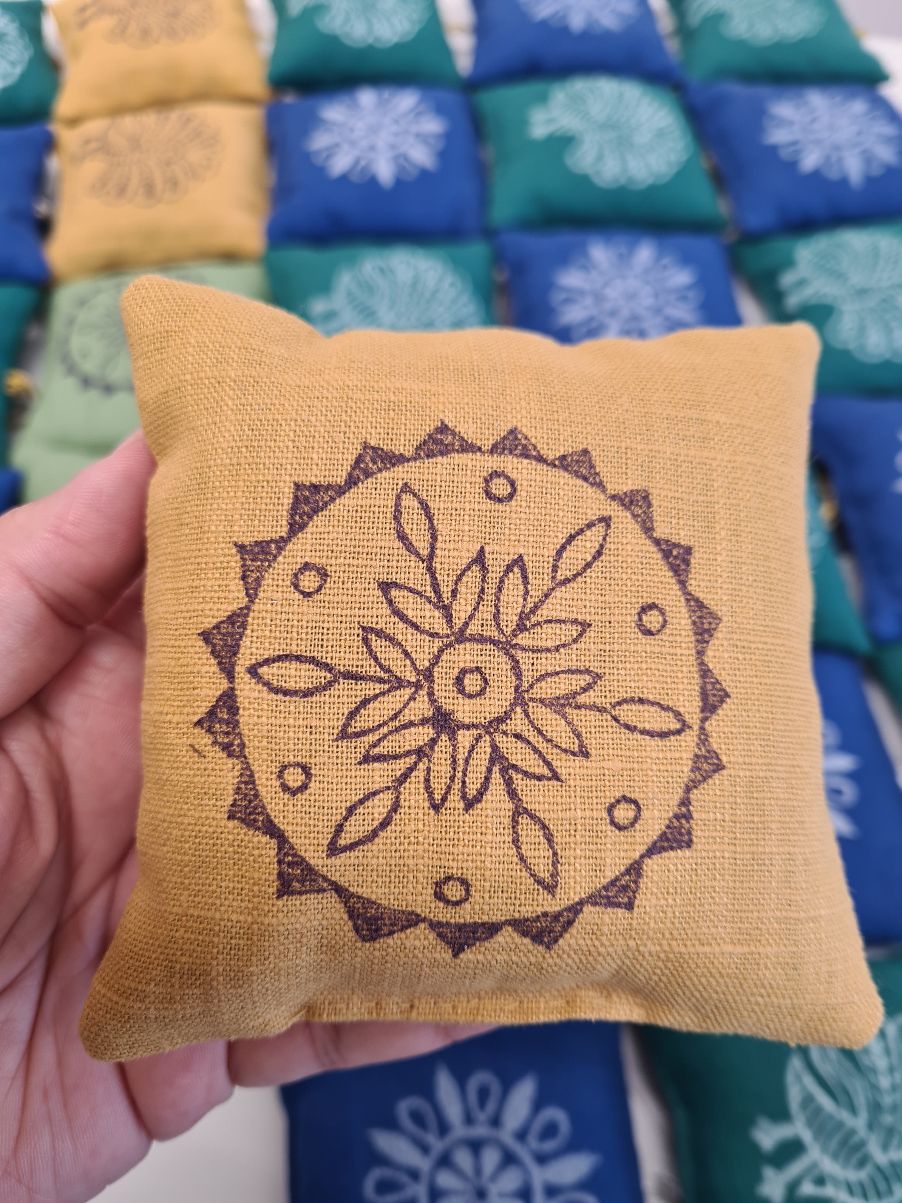 Hand Block Printed Lavender Sachet -  Rang Bazaar