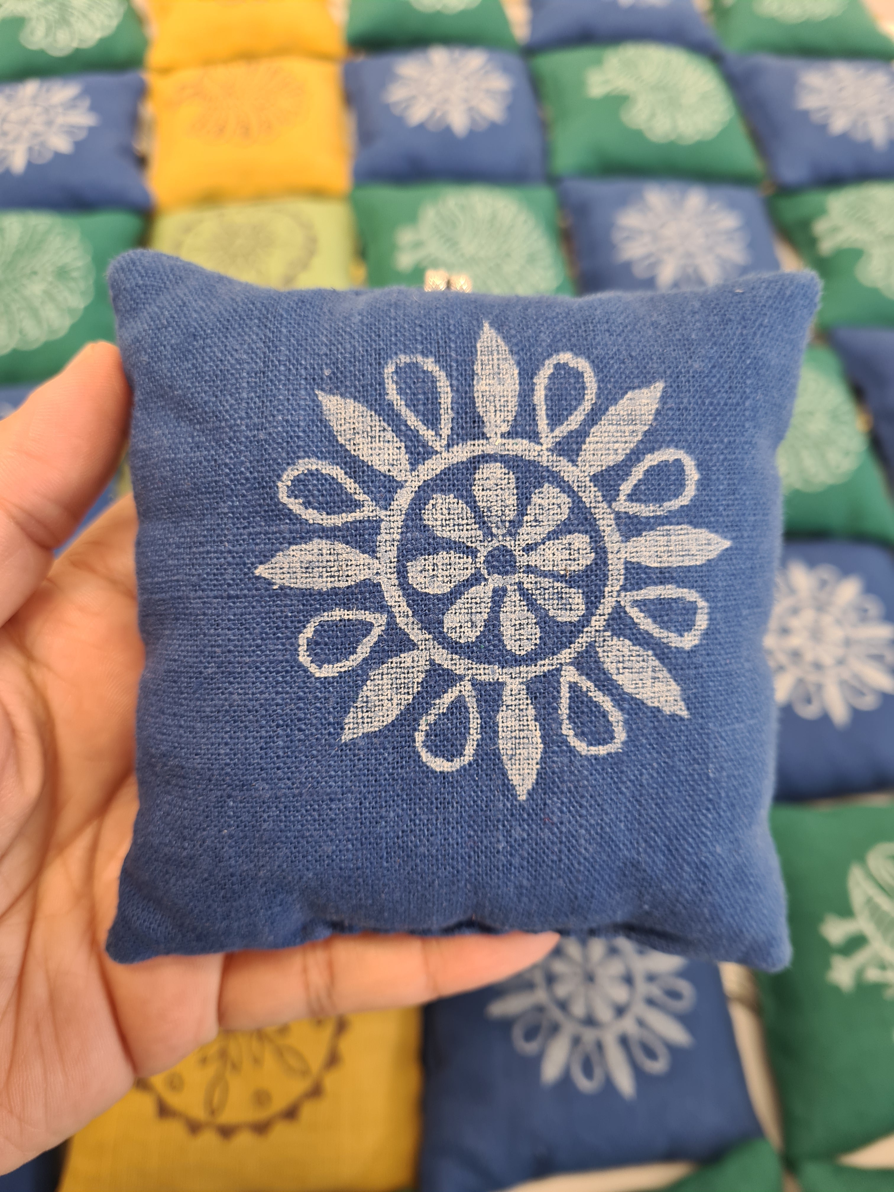 Hand Block Printed Lavender Sachet -  Rang Bazaar