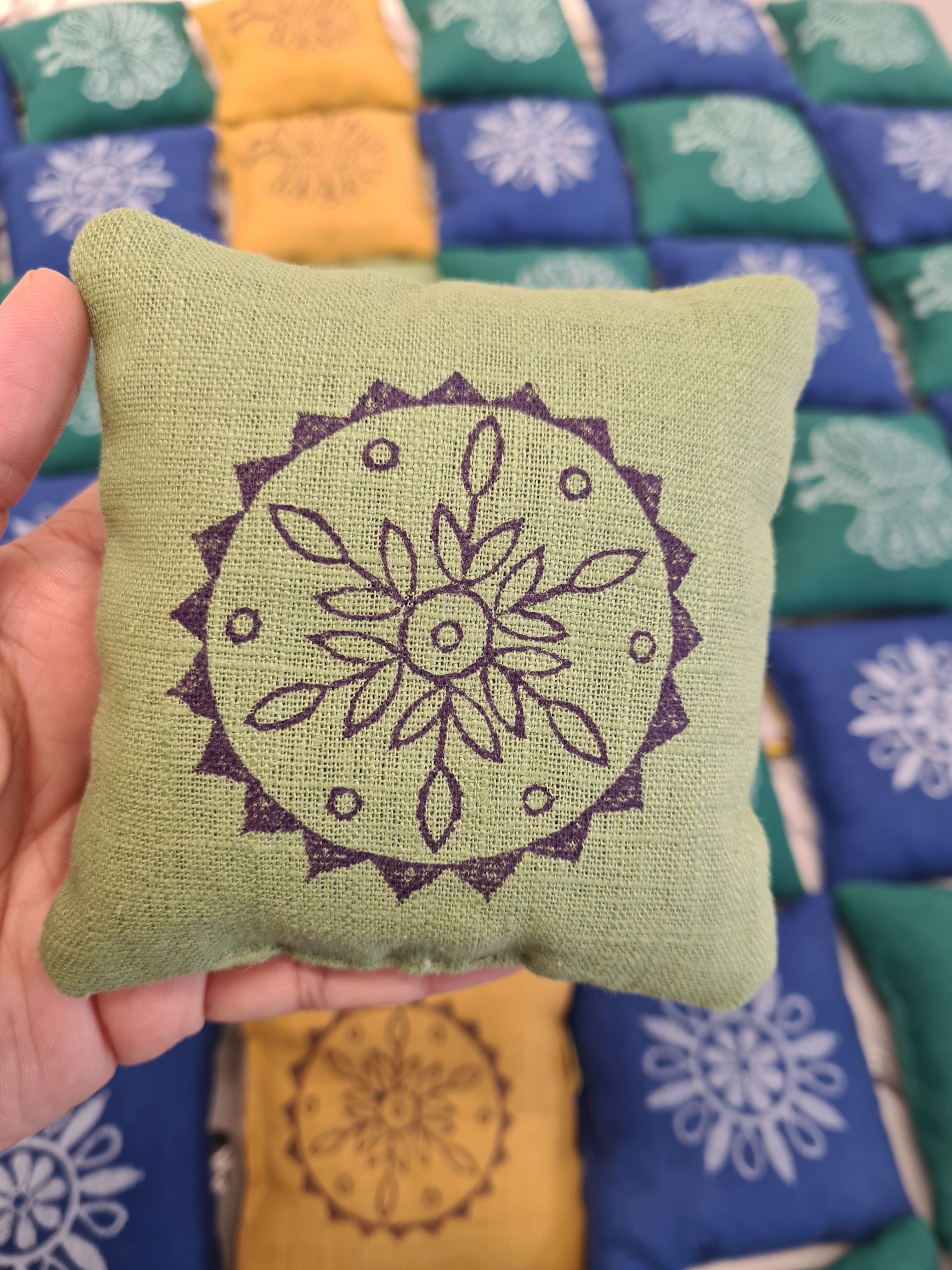 Hand Block Printed Lavender Sachet -  Rang Bazaar