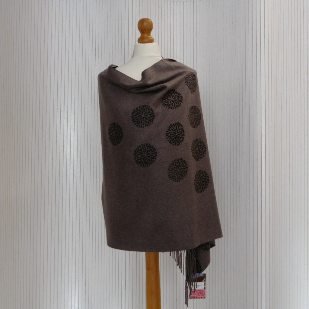 Hand Block Printed Cashmere Blend Light Shawl - Riwayat
