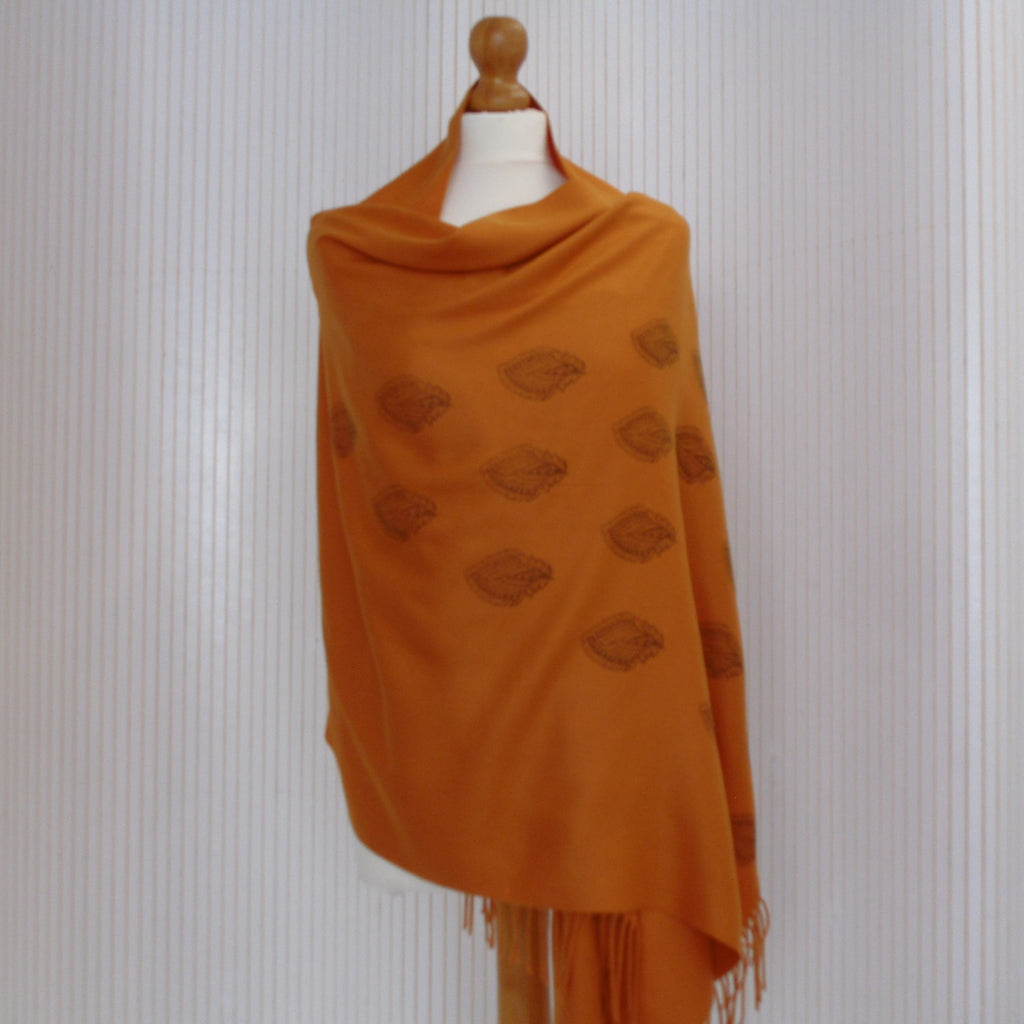 Hand Block Printed Cashmere Blend Light Shawl - Riwayat
