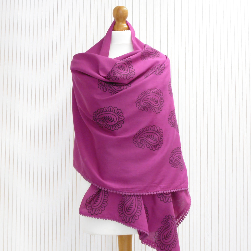Hand Block Printed Cotton Scarf - Riwayat