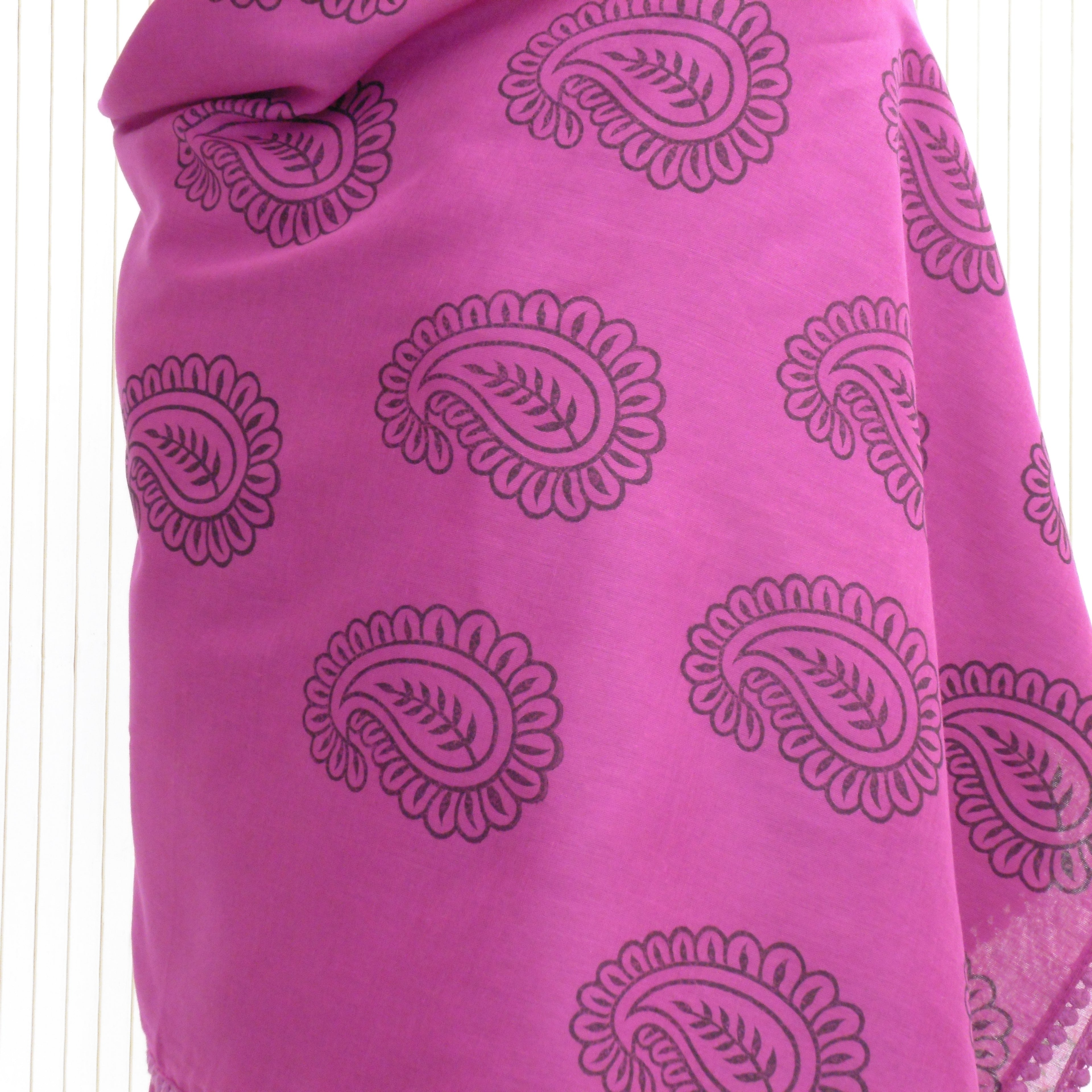 Hand Block Printed Cotton Scarf - Riwayat