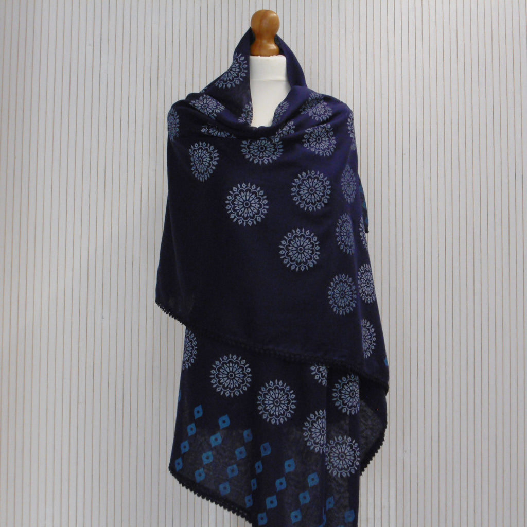 Hand Block Printed Cotton Scarf - Riwayat