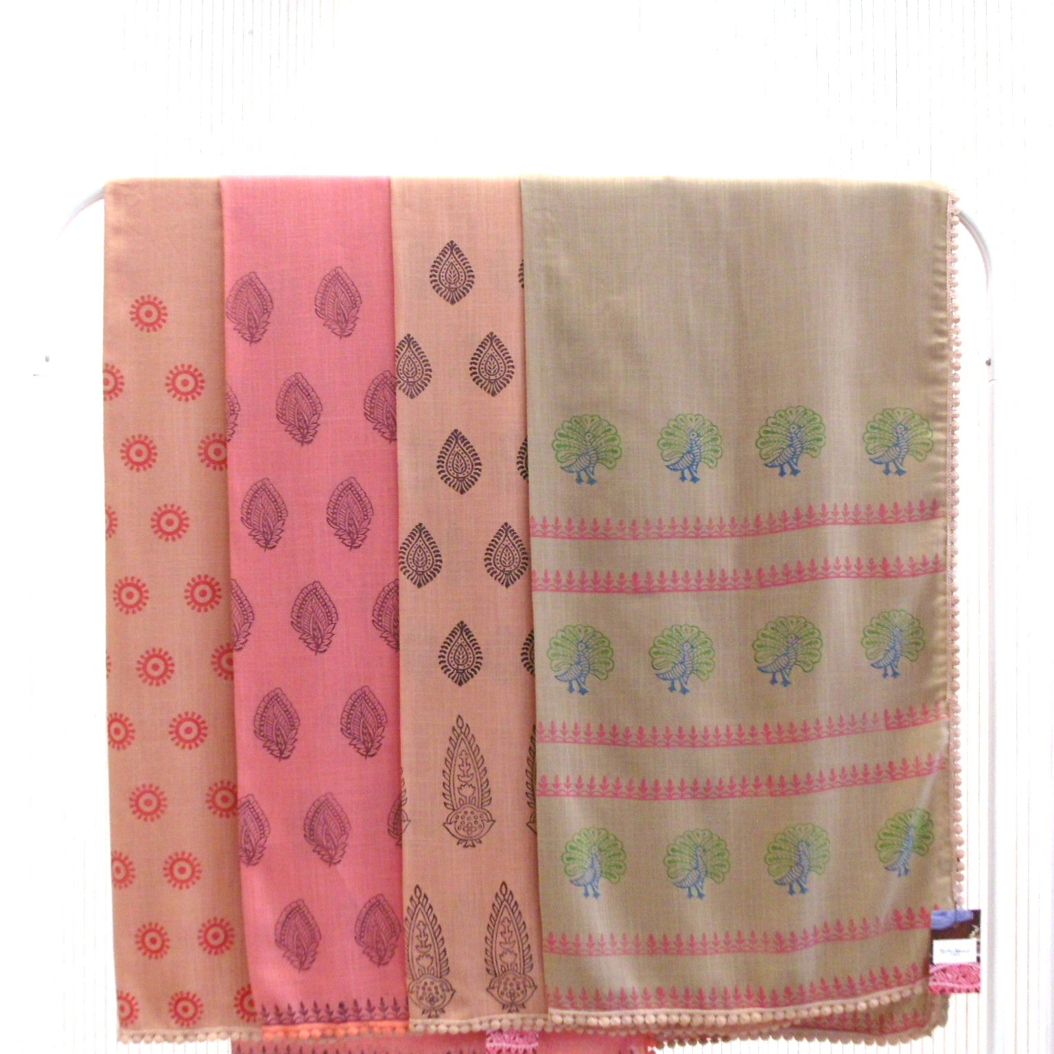 Hand Block Printed Scarf - Cotton Viscose Blend - Limited Edition - Riwayat