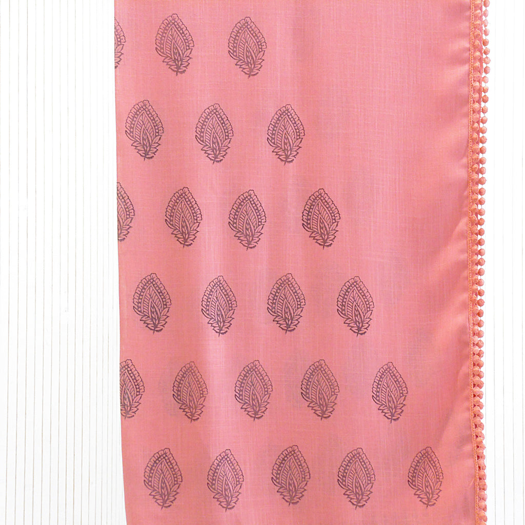 Hand Block Printed Scarf - Cotton Viscose Blend - Limited Edition - Riwayat
