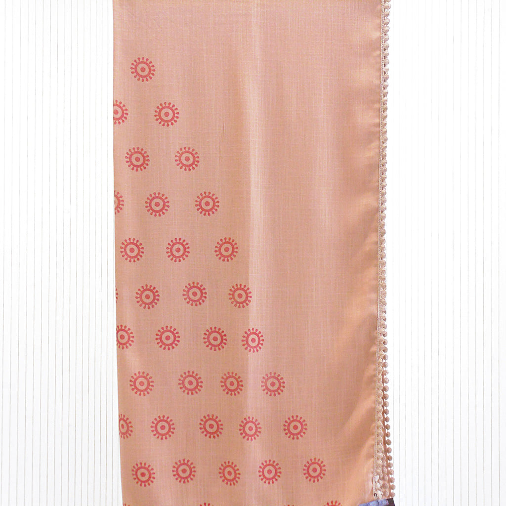 Hand Block Printed Scarf - Cotton Viscose Blend - Limited Edition - Riwayat
