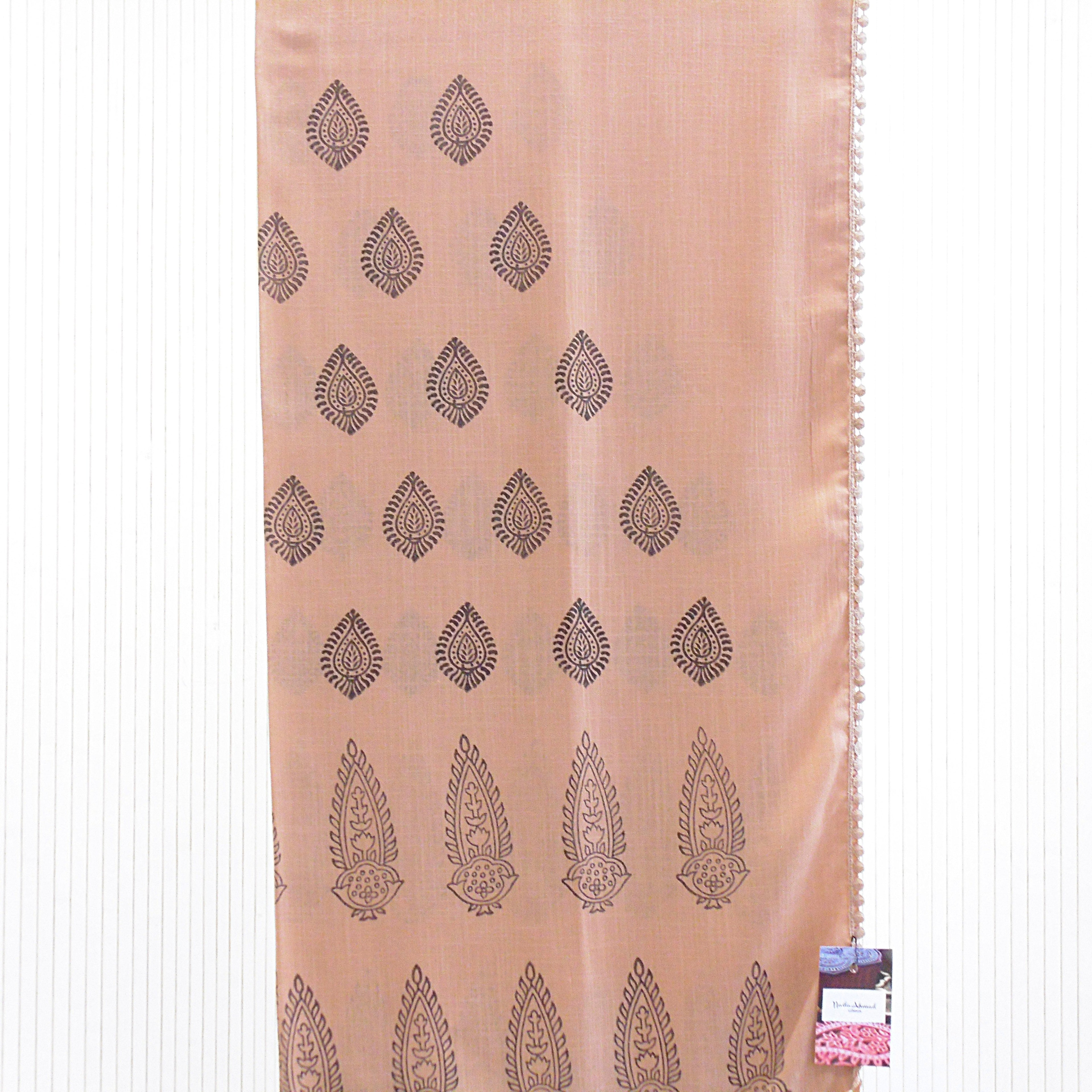Hand Block Printed Scarf - Cotton Viscose Blend - Limited Edition - Riwayat