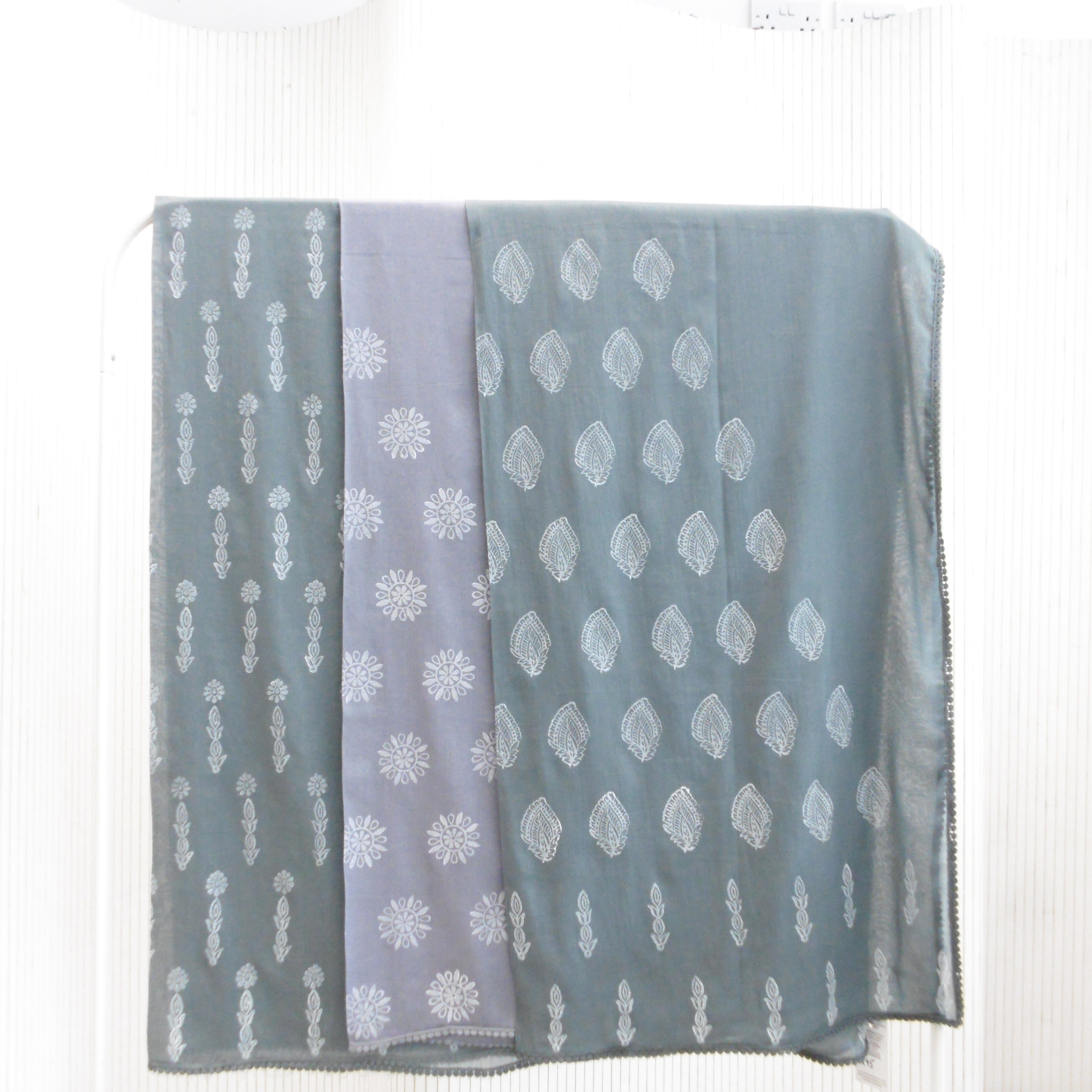 Hand Block Printed Cotton Lawn Scarf - Riwayat