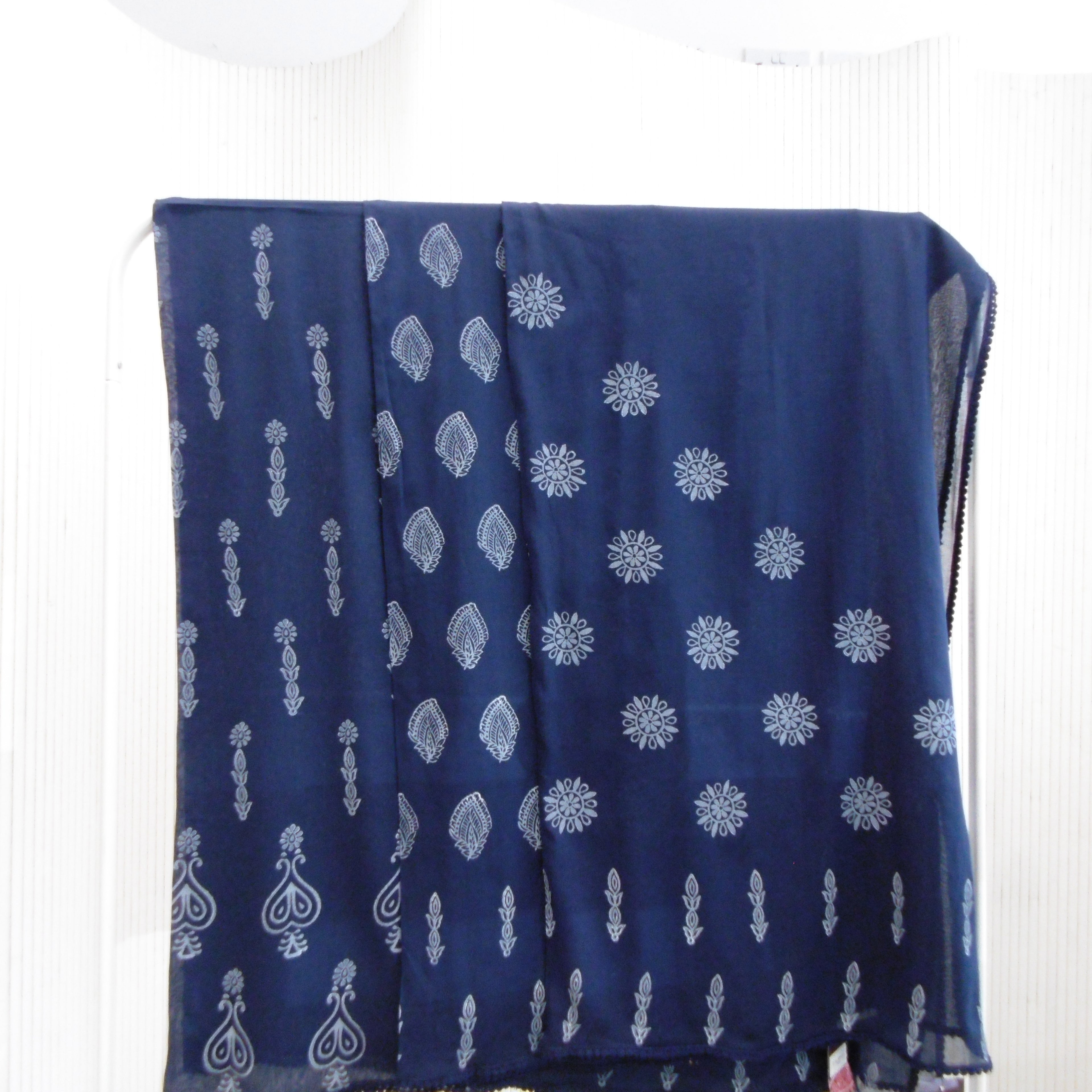 Hand Block Printed Cotton Lawn Scarf - Riwayat
