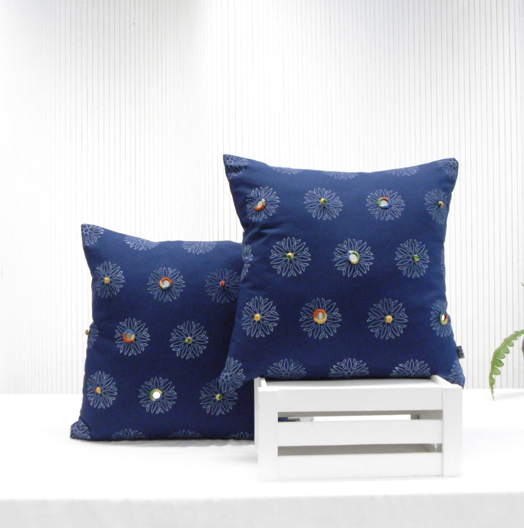 Home Set - Hand Block Printed Cushions with Inserts and Lampshade - Sheesh Mahal