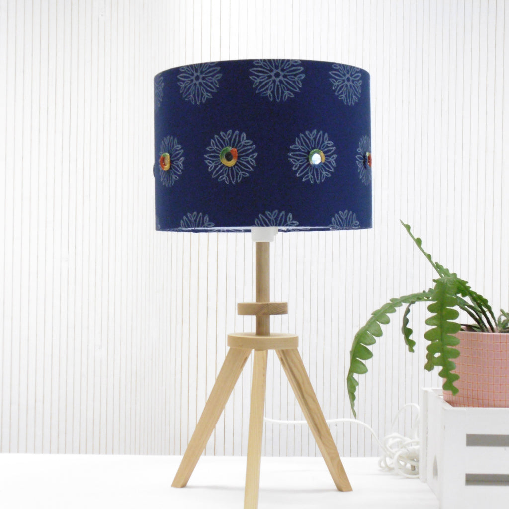 Home Set - Hand Block Printed Cushions with Inserts and Lampshade - Sheesh Mahal