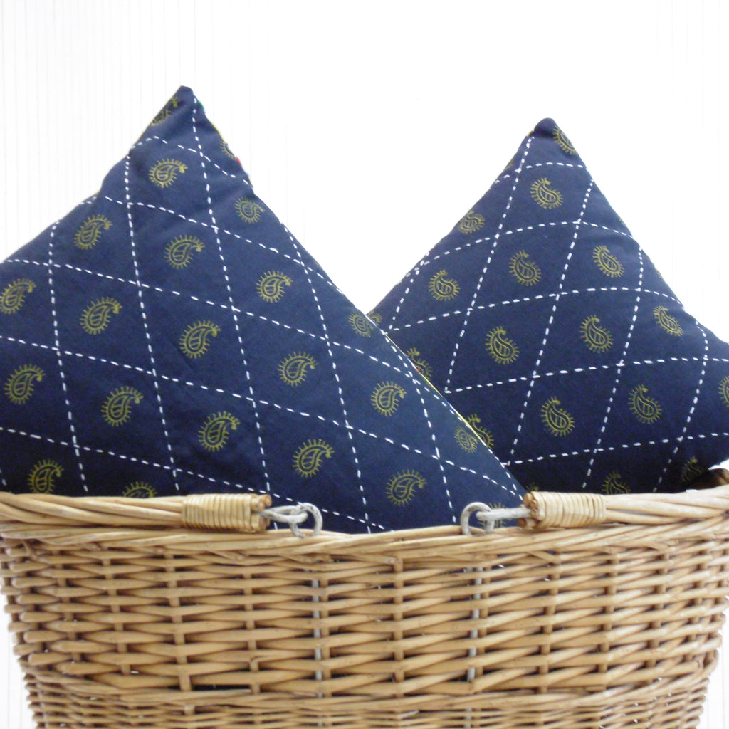 Tanka - Hand Block Printed Cushions - Pair