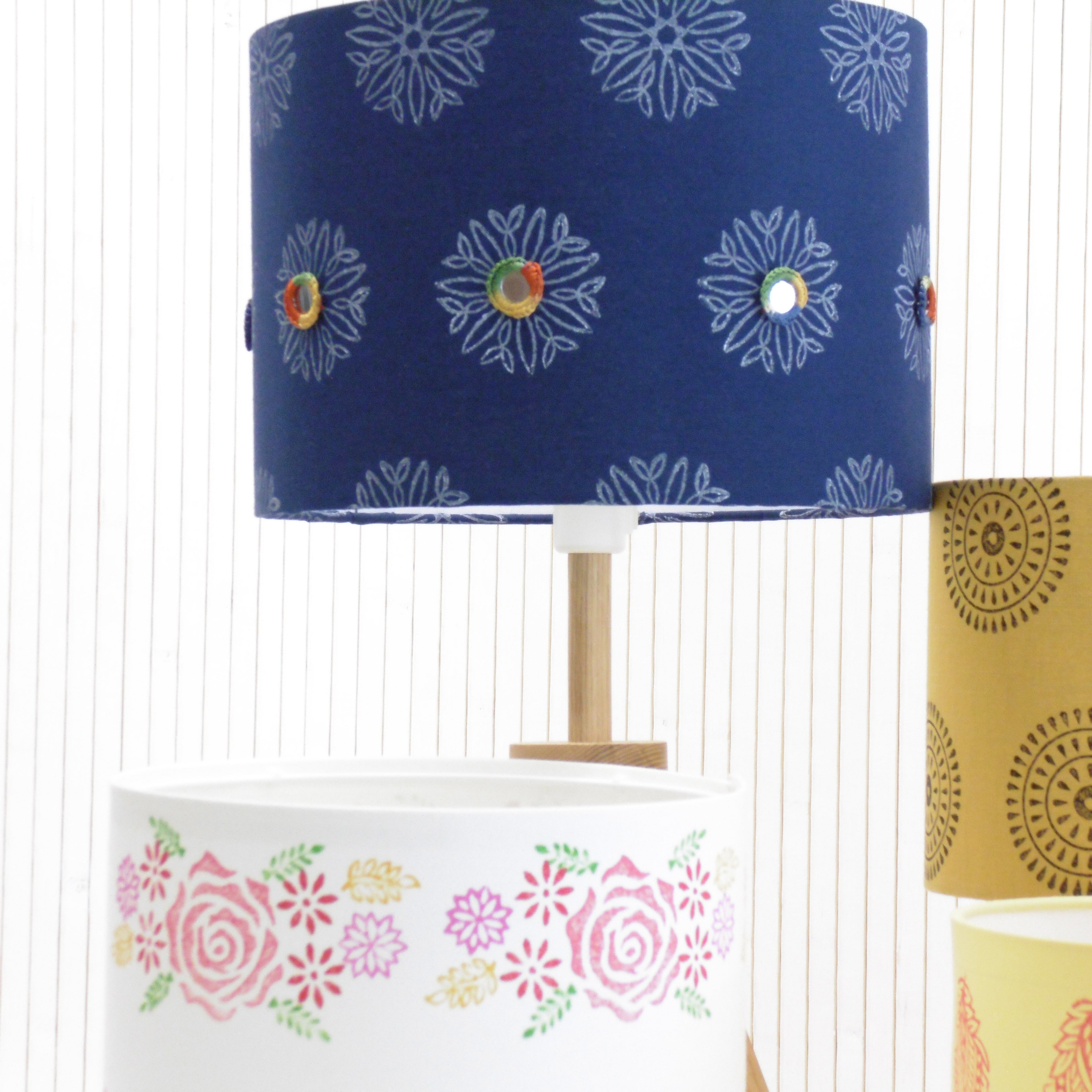 Hand Block Printed Lampshade - Made to Order in Your Choice of Design