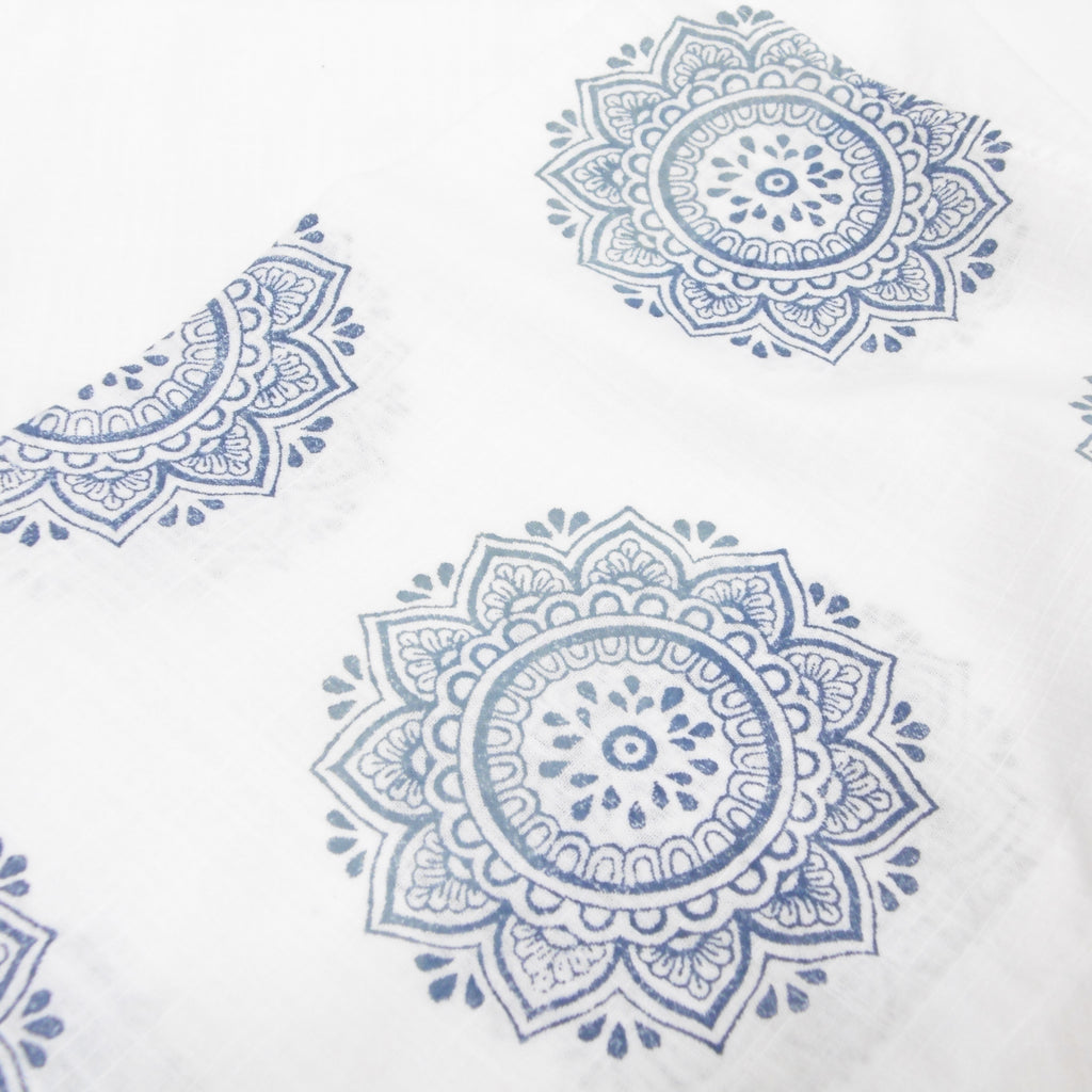Hand Block Printed White Kimono Style Jacket, Free Size, Subh e Roshan