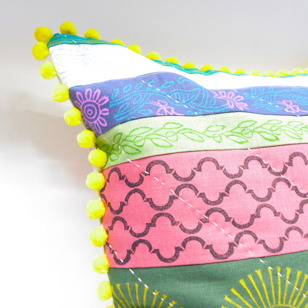patchwork cushion by naila ahmad london