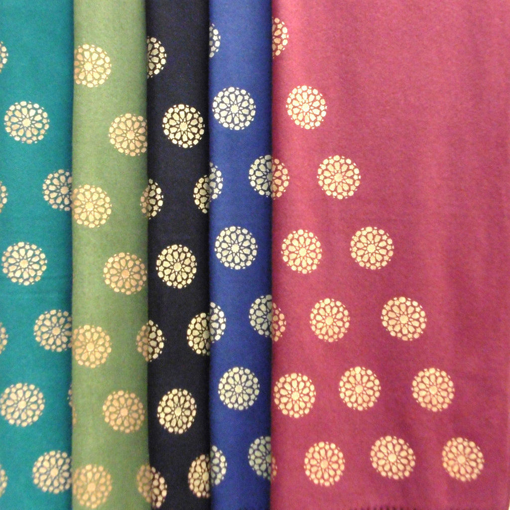 gold mandala printed shawls